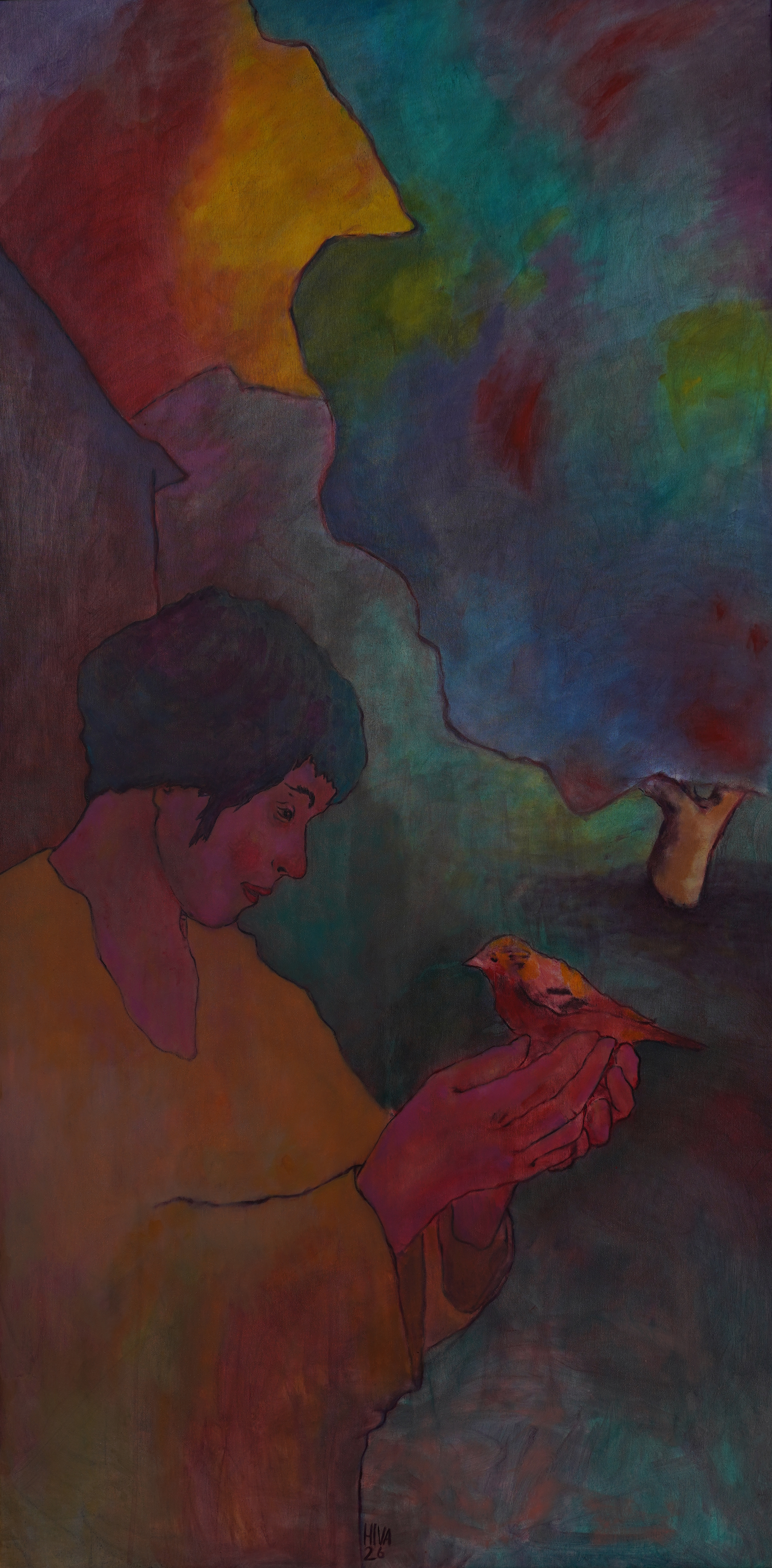 Between Fire & Freedom Hiva.Art Hiva Rashidzadeh Painting
